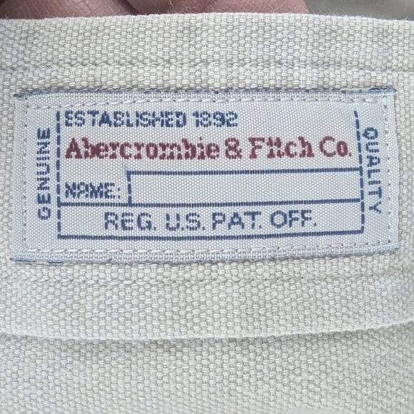 Abercrombie & Fitch 17L (Probably 2XLT) Tan Button Down Shirt Vintage - Picture 3 of 11